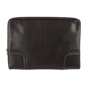 LOUIS VUITTON Porte Haud Nature Second Bag M95777 Leather Brown Clutch Computer